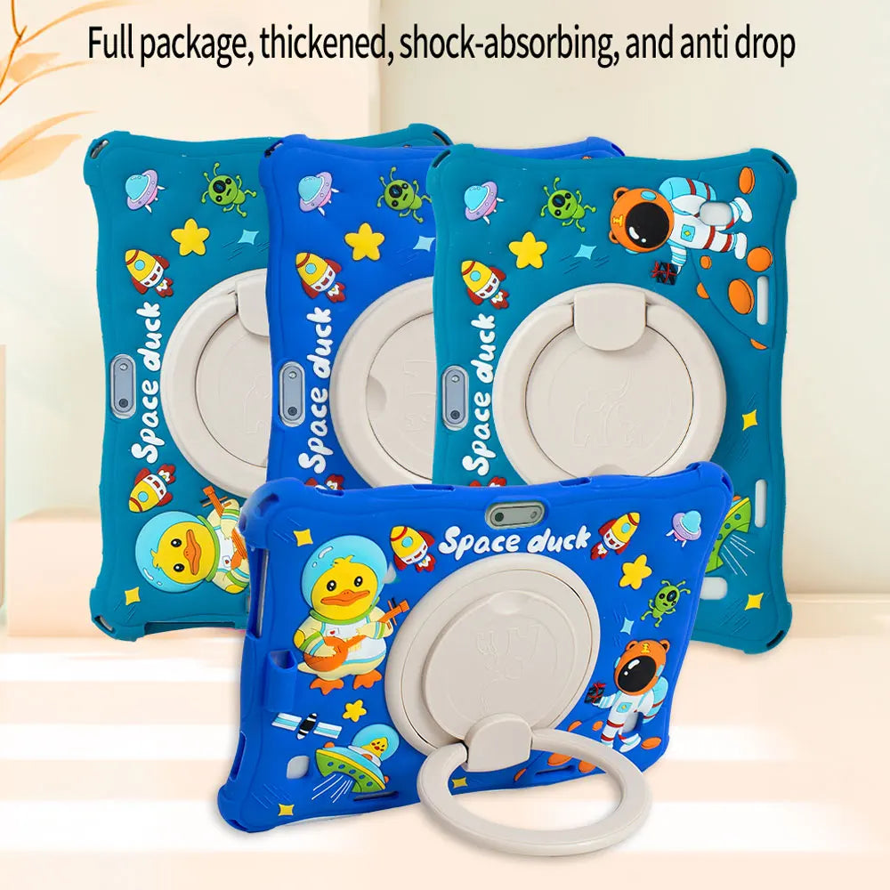 BDF-Tablette Android 11 pour enfants, 10.1 pouces, 4 Go de RAM, 64 Go de ROM, emplacement pour carte graphique 3G, logiciel intégré pour enfants, WiFi, Bluetooth