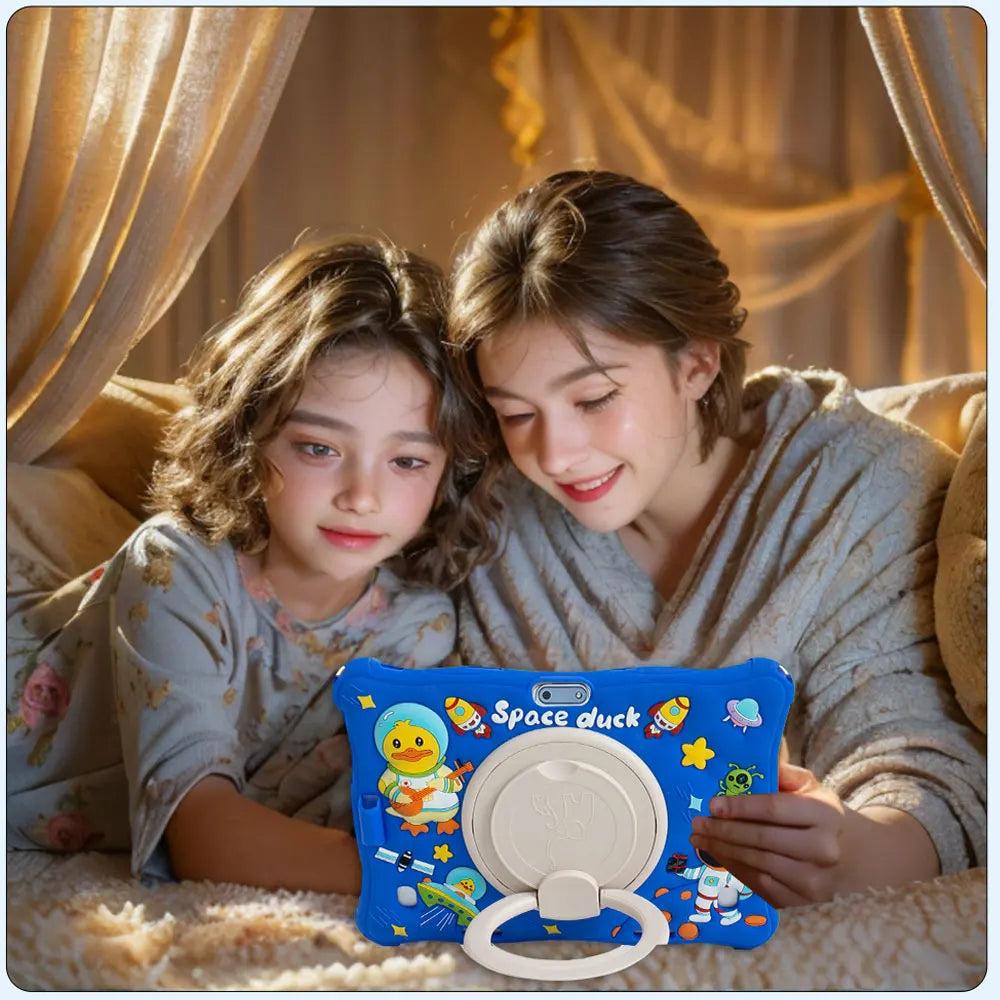 BDF-Tablette Android 11 pour enfants, 10.1 pouces, 4 Go de RAM, 64 Go de ROM, emplacement pour carte graphique 3G, logiciel intégré pour enfants, WiFi, Bluetooth
