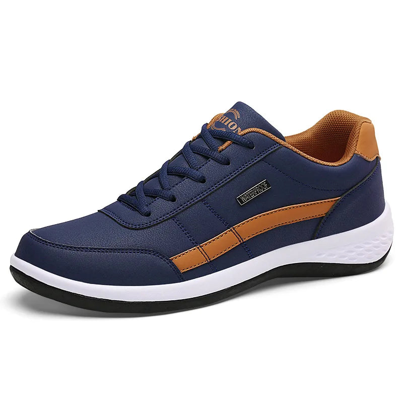 Baskets pour hommes chaussures de ville en cuir en plein air hommes chaussure de marche quatre saisons fond souple