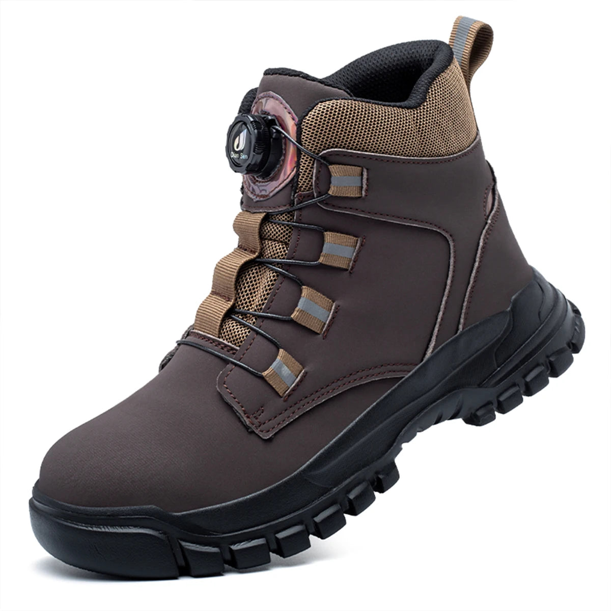 Bottes de sécurité imperméables pour hommes, chaussures de travail Parker en acier, anti-écrasement, résistantes aux coups de couteau, motard
