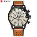 Montre-bracelet CURREN 8250 pour homme, étanche, décontractée, à trois aiguilles, avec bracelet en cuir respirant, style professionnel